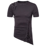 Gothic Asymmetrical Lace-up T-Shirt