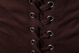 T-Shirt Gothique Asymétrique à lacets