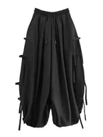 Pantalon Gothique Ample à Cordons – Style Alternatif Unisexe - antre gothique
