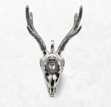 Pendentif Gothique "Heraldic Stag" Argent 925 – Esprit Sauvage & Noblesse Mystique - Antre gothique