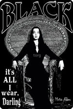 Poster Gothique en Métal Morticia Addams - Antre Gothique