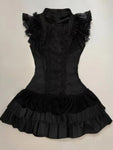 Robe Gothique Courte en Dentelle - Antre Gothique