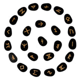 Runes Gravées en Bois Gothique – Set de 25 Symboles - Antre Gothique