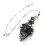 Pendule Gothique en Obsidienne Noire