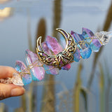 Serre-Tête Gothique Lune Mystique – Quartz & Énergies Naturelles - L'Antre Gothique