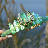 Serre-Tête Gothique Lune Mystique – Quartz & Énergies Naturelles - L'Antre Gothique