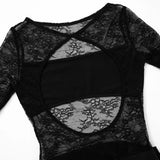 Mini Robe Gothique Bustier Dentelle et Dos Nu