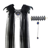 Cache-épaules gothique en dentelle et plumes – Plusieurs ensembles disponibles