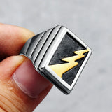 Bague Gothique Punk Rock Lightning