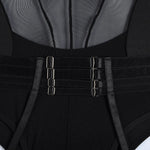 Gothic Bodysuit Harness and Garter