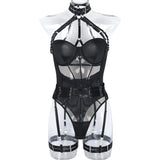 Gothic Bodysuit Harness and Garter