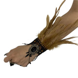 Manchettes gothiques en dentelle et plumes – Plusieurs couleurs disponibles