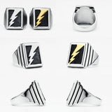 Bague Gothique Punk Rock Lightning