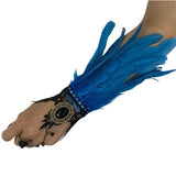 Manchettes gothiques en dentelle et plumes – Plusieurs couleurs disponibles