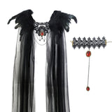 Cache-épaules gothique en dentelle et plumes – Plusieurs ensembles disponibles
