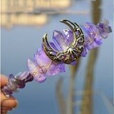 Serre-Tête Gothique Lune Mystique – Quartz & Énergies Naturelles - L'Antre Gothique