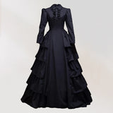 Vintage Viktorianisches Gothic Rüschenkleid