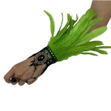 Manchettes gothiques en dentelle et plumes – Plusieurs couleurs disponibles