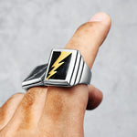 Bague Gothique Punk Rock Lightning