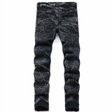 Jean gothique Rivet Noire – Denim délavé & esprit punk rétro