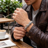 Bracelet Gothique "Lignée des Crânes" – Argent 925 & Esprit Rebelle - L'Antre Gothique