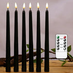 Bougies Noires Gothique LED avec Télécommande