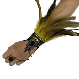 Manchettes gothiques en dentelle et plumes – Plusieurs couleurs disponibles