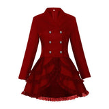 Veste steampunk Obsidian Ravel – Blazer croisé & dentelle victorienne