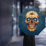 Gotischer lachender Totenkopf-Regenschirm