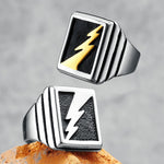 Bague Gothique Punk Rock Lightning