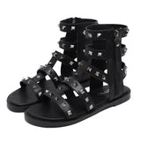Sandales Gothiques Gladiator à Fermeture Zippée - Antre Gothique