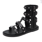 Sandales Gothiques Gladiator à Fermeture Zippée