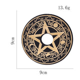 Support en Bois pour Boule de Cristal Pentagramme