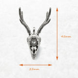 Pendentif Gothique "Heraldic Stag" Argent 925 – Esprit Sauvage & Noblesse Mystique - L'Antre Gothique