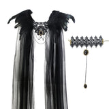 Cache-épaules gothique en dentelle et plumes – Plusieurs ensembles disponibles