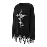 Ripped Streetwear Gothic Sweater