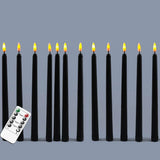 Bougies Noires Gothique LED avec Télécommande