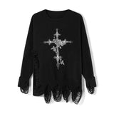 Pull Gothique Streatwear Déchiré - L'Antre Gothique