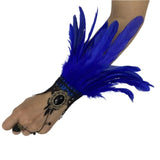 Manchettes gothiques en dentelle et plumes – Plusieurs couleurs disponibles