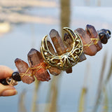 Serre-Tête Gothique Lune Mystique – Quartz & Énergies Naturelles - L'Antre Gothique