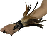 Manchettes gothiques en dentelle et plumes – Plusieurs couleurs disponibles