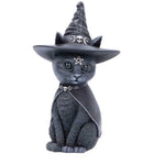 Statuette Gothique Décorative Chat Chapeau - Antre Gothique