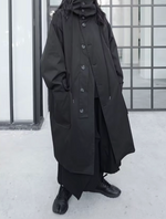 Trench Gothique Oversize à Capuche « Shadowlord » - antre gothique