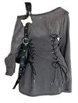 Mini Robe Gothique Corset Grunge - L'Antre Gothique
