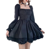 Robe Gothique style Lolita à manches bouffantes