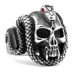 Gothic Ring<br> Cobra Skull