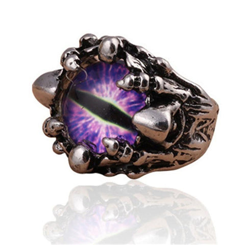 Bague Homme Casque De Sauron Vintage Noir – Style Punk Gothique Dragon Anneau