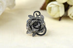 Gotischer Ring<br> Schwarze Rose