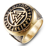 Gothic Ring<br> Valknut Runes 