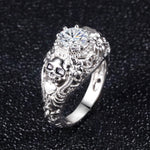 Gothic Ring<br> Floral Skull